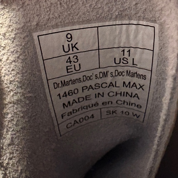 1460 Max Leather Dr. Martens White soft leather Platform Lace-Up Boots - Picture 8 of 8